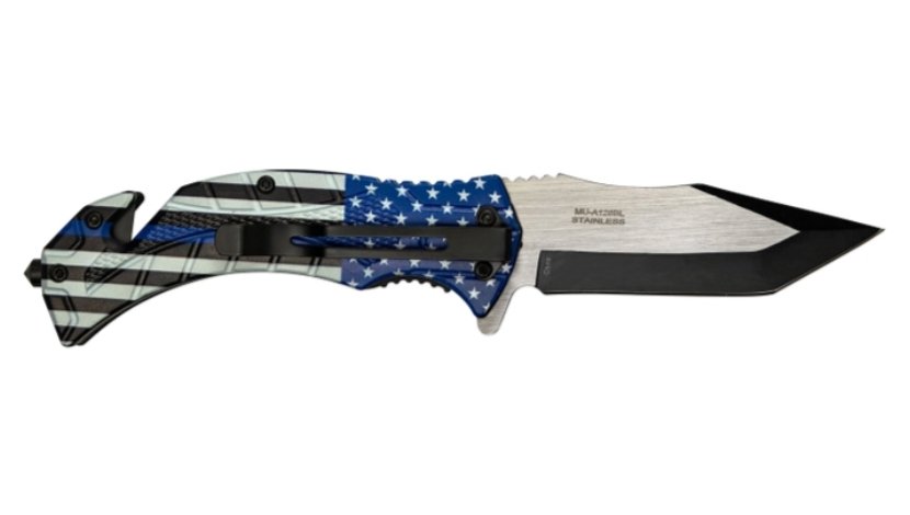Thin Blue Line | Master USA AO Rescue Knife - Master USA at Uppercut Tactical